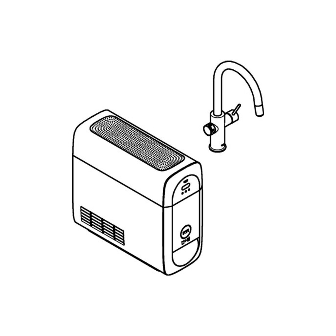 Grohe Spültisch-Einhebelmischer Blue Home sst, C-Auslauf-Starter K, ausz. M-Ausl