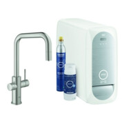 Grohe Spültisch-Einhebelmischer Blue Home sst, U-Auslauf-Starter K, ausz. M-Ausl