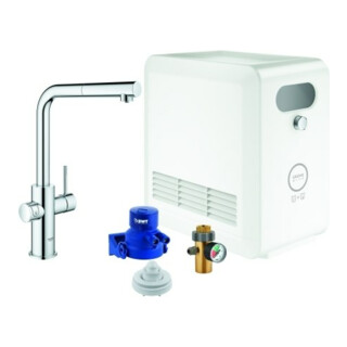 Grohe Spültisch-Einhebelmischer Blue Professional L-Auslauf Set, chrom