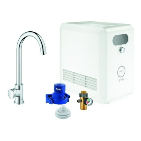 Grohe Spültisch-Einhebelmischer Blue Professional Mono C-Auslauf Set, chrom