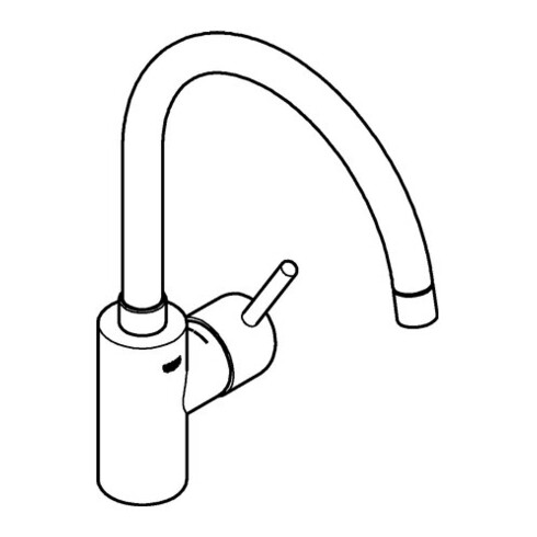 Grohe Spültisch-Einhebelmischer Concetto 1/2", hoher Auslauf, supersteel