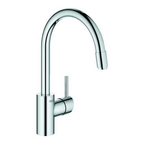 Grohe Spültisch-Einhebelmischer Concetto 1/2", ND, h. Ausl, ausz Laminarbr., chr
