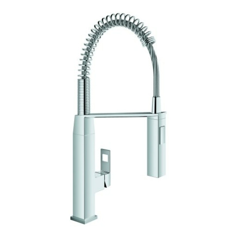 Grohe Spültisch-Einhebelmischer Eurocube chrom, herausziehbare Profibrause