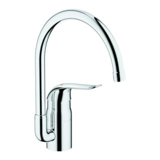 Grohe Spültisch-Einhebelmischer Euroeco Special chr, schwenkb. Ausl., m Temp.begrenzer