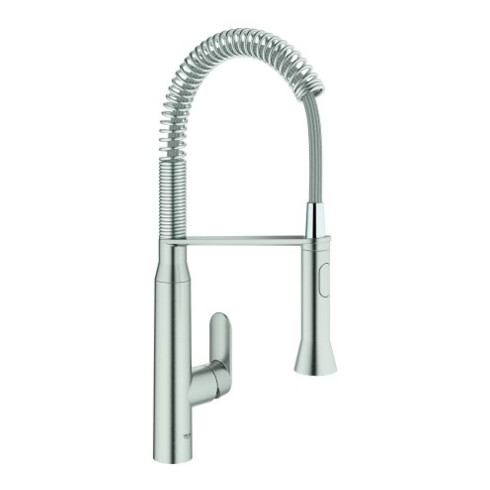 Grohe Spültisch-Einhebelmischer K7 supersteel, herausziehbare Profibrause