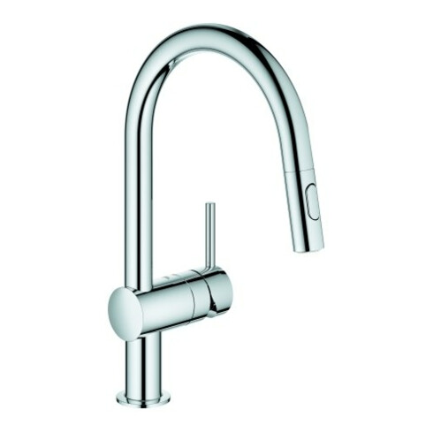 Grohe Spültisch-Einhebelmischer Minta 1/2", C-Ausl, herausz. Dual-Brause, chr