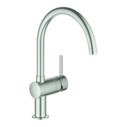 Grohe Spültisch-Einhebelmischer Minta 1/2", C-Auslauf, supersteel