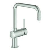 Grohe Spültisch-Einhebelmischer Minta 1/2", U-Auslauf, supersteel