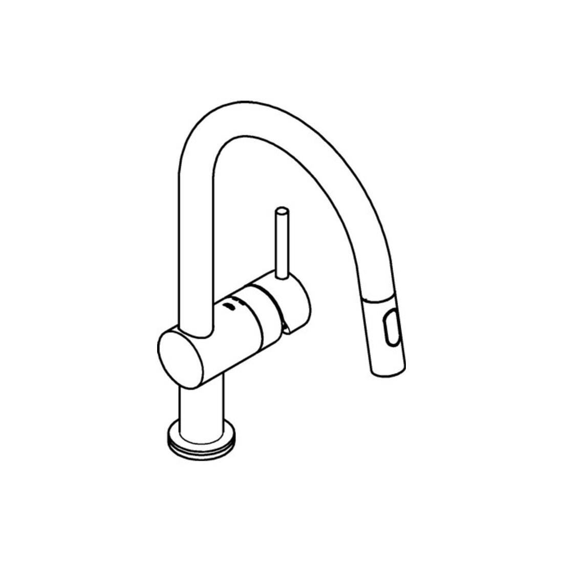 Grohe Spültisch-Einhebelmischer Minta Touch chr, el, herausziehbare Dual-Spülbrause
