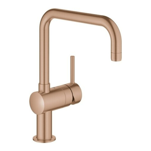 Grohe Spültisch-Einhebelmischer Minta warm suns geb., schwenkbarer U-Auslauf