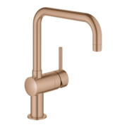 Grohe Spültisch-Einhebelmischer Minta warm suns geb., schwenkbarer U-Auslauf
