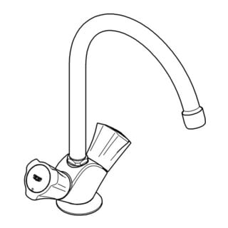 Grohe Spültisch-Einlochbatterie COSTA DN 15 chrom