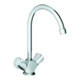 Grohe Spültisch-Zweigriff-Armatur Costa chrom, schwenkbarer Rohrauslauf-1