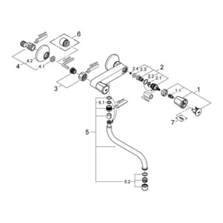 Grohe Spültisch-Wandbatterie COSTA DN 15 chrom