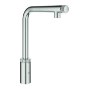 Grohe Spültischmischer Minta SmartC supersteel, herausziehbare Brause
