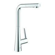 Grohe Spültischmischer Zedra SmartC chrom, herausziehbare Dual-Brause