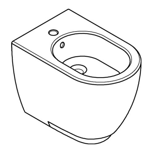 Grohe Stand-Bidet Essence Keramik alp-we PureGuard, 1 HL mit Überlauf