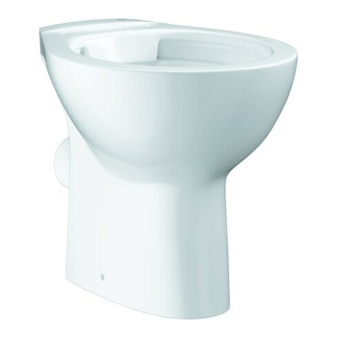 Grohe Stand-WC, Tiefspüler Bau Keramik randl., Abgang waagerecht, alpinweiß
