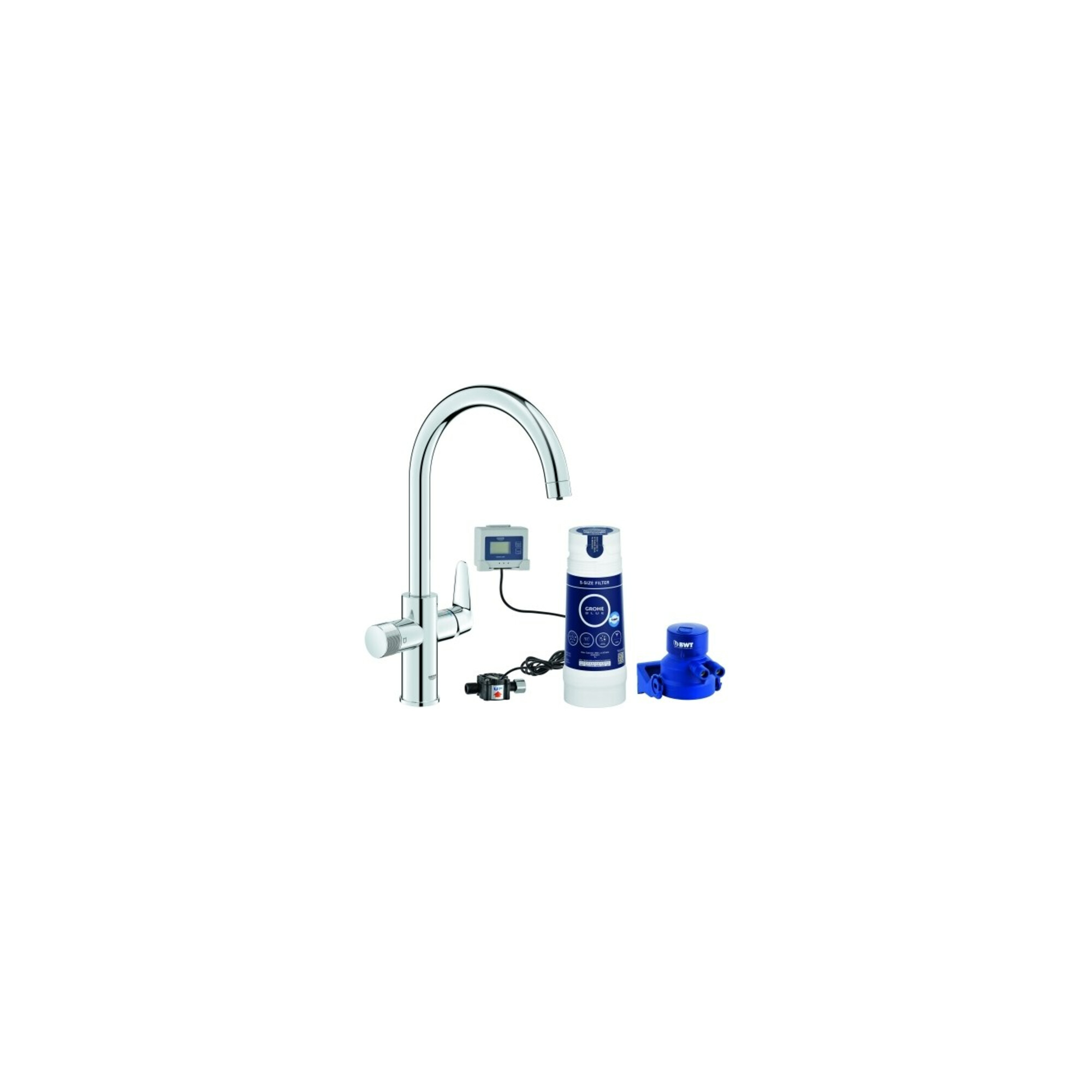Grohe Starter Kit Blue Pure BauCurve 30581 C-Auslauf S-Filter chrom