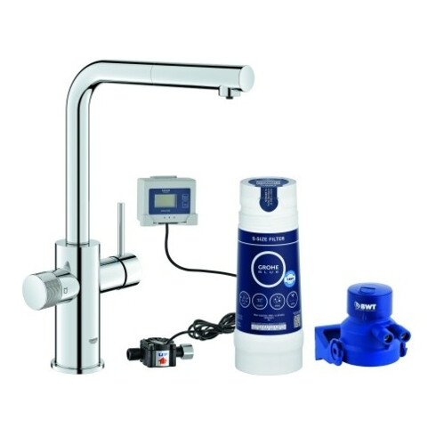 Grohe Starter Kit Blue Pure Minta 30591 Bec L azur mousseur S-filtre chrome