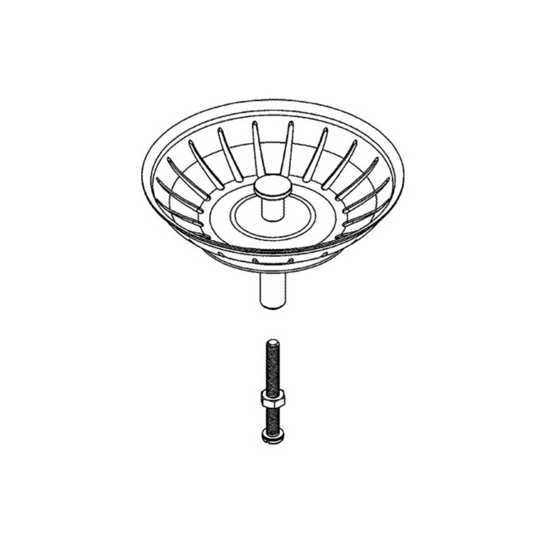 Grohe Stopfen 42576 für Küchenspüle edelstahl