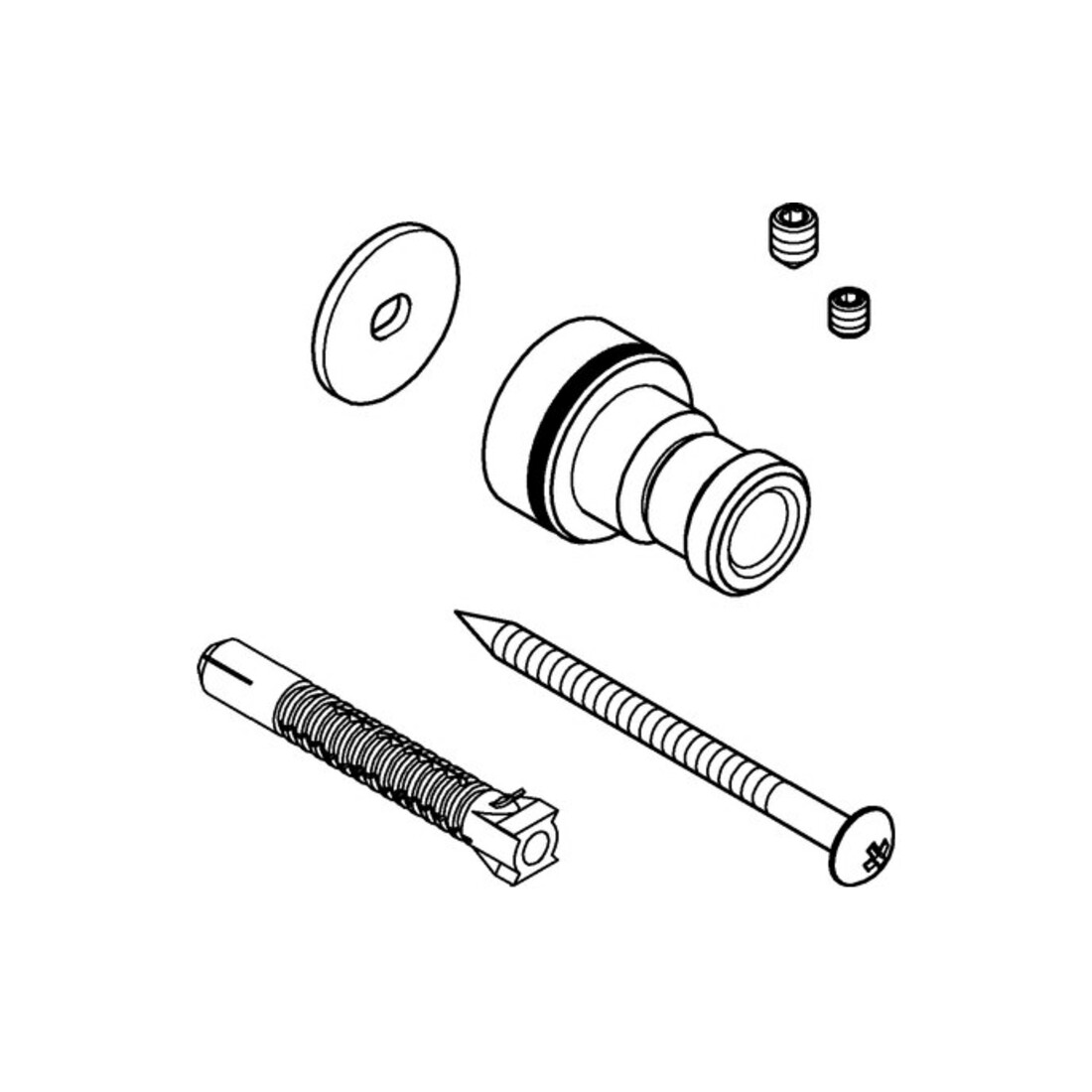 Grohe Support de barre de douche 48423 chrome