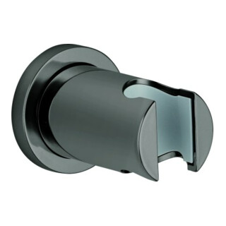 Grohe Support de douchette Rainshower non réglable, rosace ronde, graphite dur