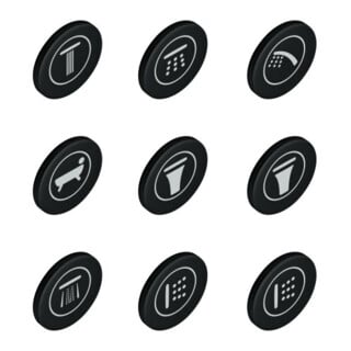 Grohe Symbolkappen SmartControl für UP-Armaturen, granit