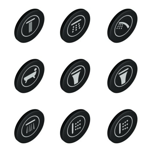 Grohe Symbolkappen SmartControl für UP-Armaturen, granit
