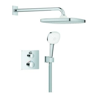 Grohe Système de douche encastré Grohtherm 103995 carré 2 ASV pour cadre de douche Mono chromé