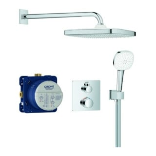 Grohe Système de douche encastré Grohtherm 34871 avec FMS angle/SmartBox/Tête/Set de douche chrome