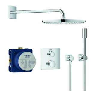 Grohe Système de douche encastré Grohtherm chr, thermostat UP, bras de douche 42,2 cm