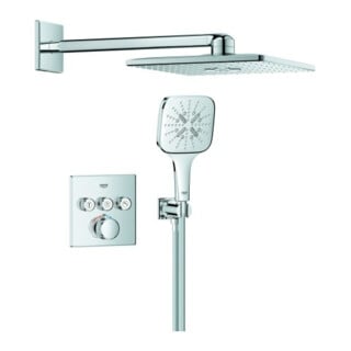 Grohe Système de douche encastré Grohtherm SC 103998 carré 3 ASV pour cadre de douche Duo chrome