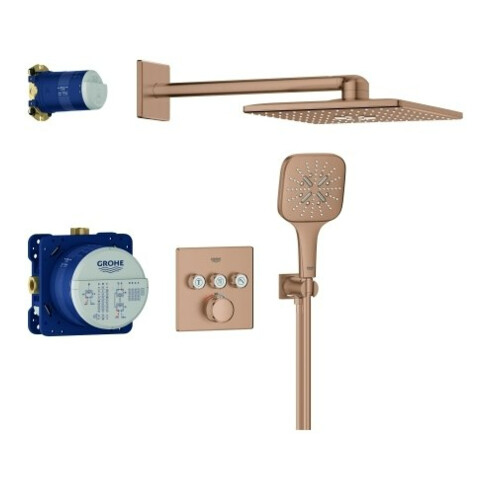 Grohe Système de douche Grohtherm Smartcontrol UP, avec RS. SmartActive 310 Cube, blanc acier brossé