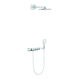 Grohe Système de douche Rainshower SmartC 360Duo blanc, thermostat apparent, combo apparent/encastré