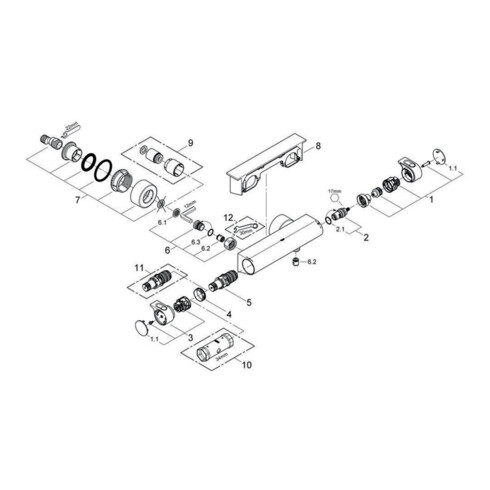 Grohe Thermostat-Brausebatterie GROHTHERM 2000 DN 15, EasyReach Duschablage chrom