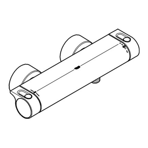 Grohe Thermostat-Brausebatterie GROHTHERM 2000 DN 15, Wandmontage chrom
