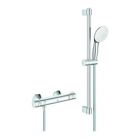 Grohe Thermostat-Brausebatterie Grohtherm 800 34565_2 mit Brausegarnitur 600mm chrom