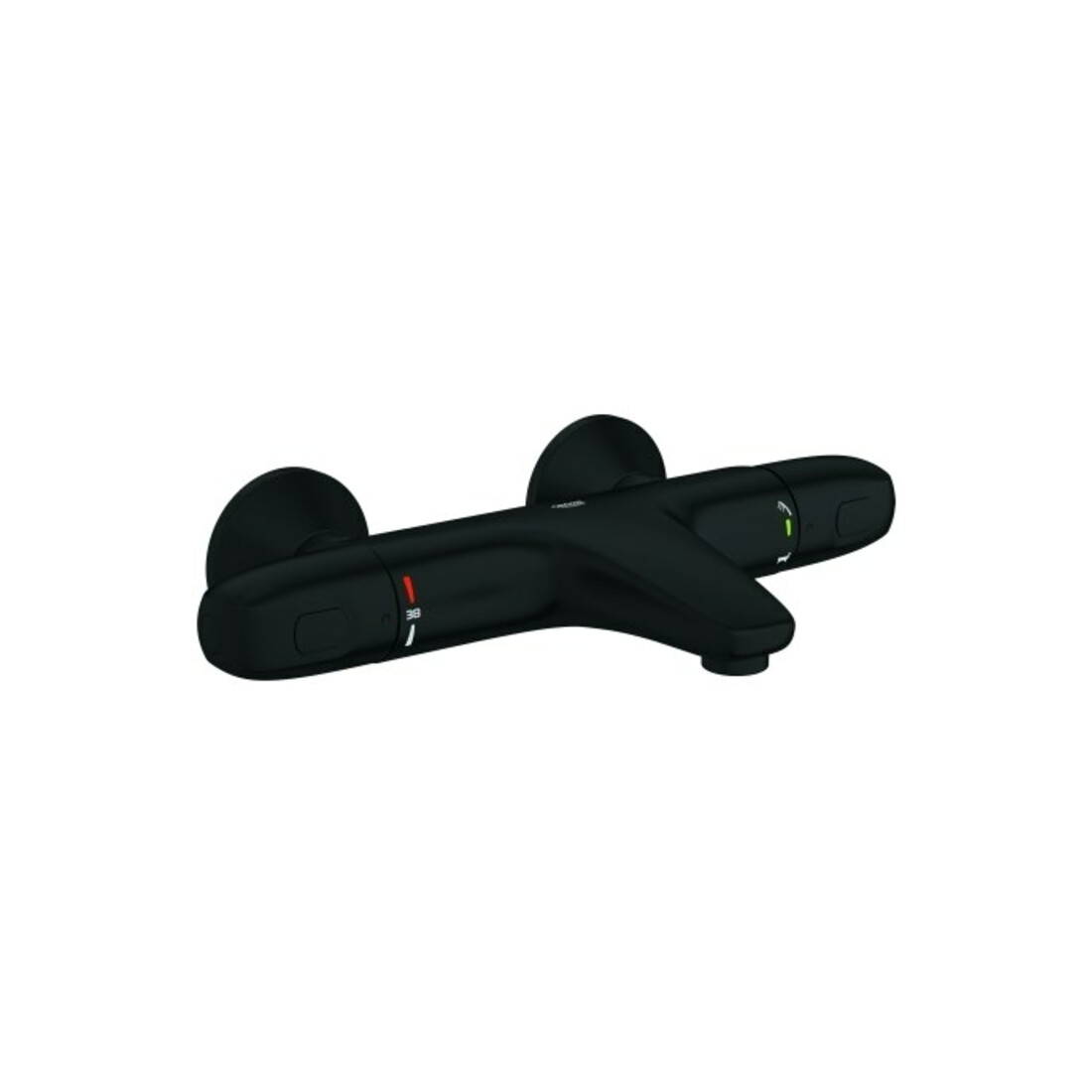 Grohe Thermostat de baignoire Grohtherm 1000 1/2", montage mural, noir mat