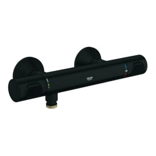 Grohe Thermostat de douche Grohtherm 500 1/2", montage mural, noir mat