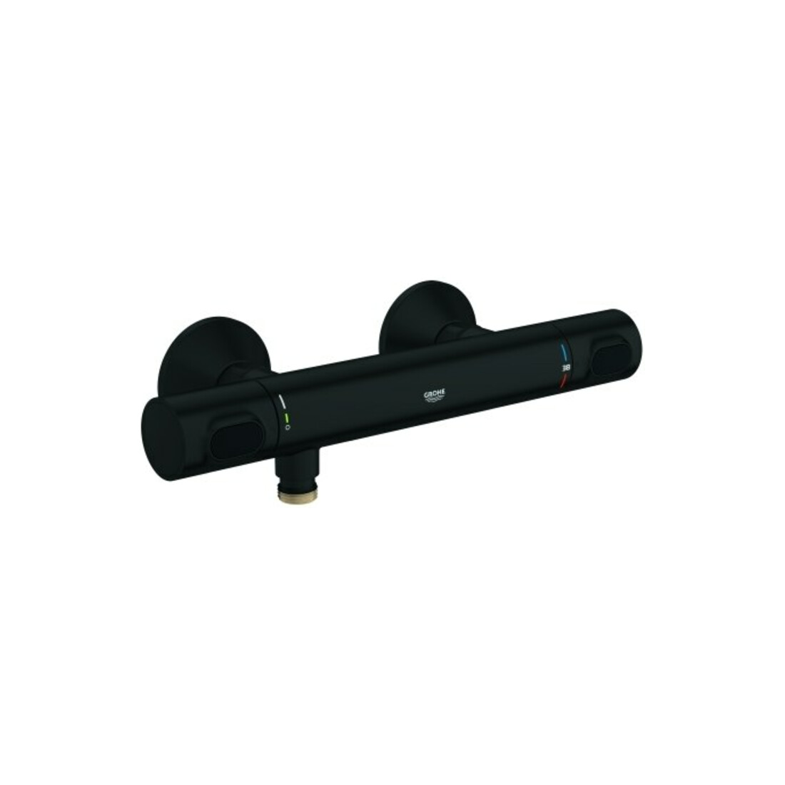 Grohe Thermostat de douche Grohtherm 500 1/2", montage mural, noir mat