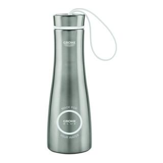 Grohe Trinkflasche Blue Edelstahl, 450ml, Deckel mit Schlaufe