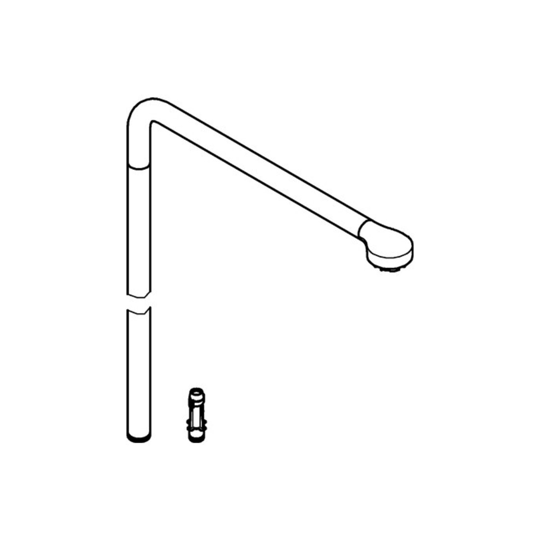 Grohe Tube de douche de rechange Grohtherm 2000, 15 cm plus long, chrome