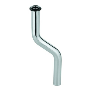 Grohe Tuyau de chasse d'urinoir 20 cm, Ø 1,8 cm, MS, chrome, déviation 5 cm