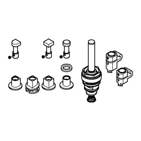 Grohe Umstellung 48442 für UP-EHM Wanne chrom