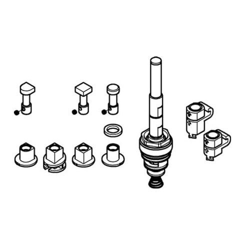 Grohe Umstellung 48445 für UP-EHM Wanne 50mm nickel gebürstet
