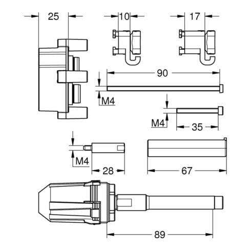 Grohe Universal-Verlängerungsset 25 mm chrom