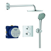 Grohe Unterputz-Duschsystem Grohtherm chr, m UP-Thermostat, Brausearm 42,2cm