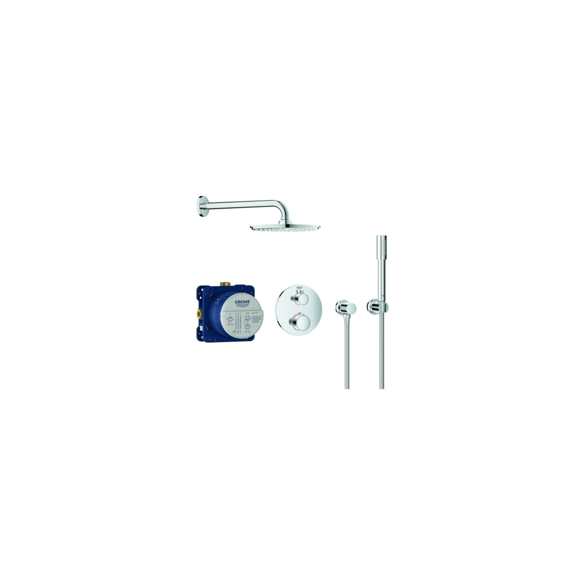 Grohe Unterputz-Duschsystem Grohtherm mit UP-Thermostat, chrom