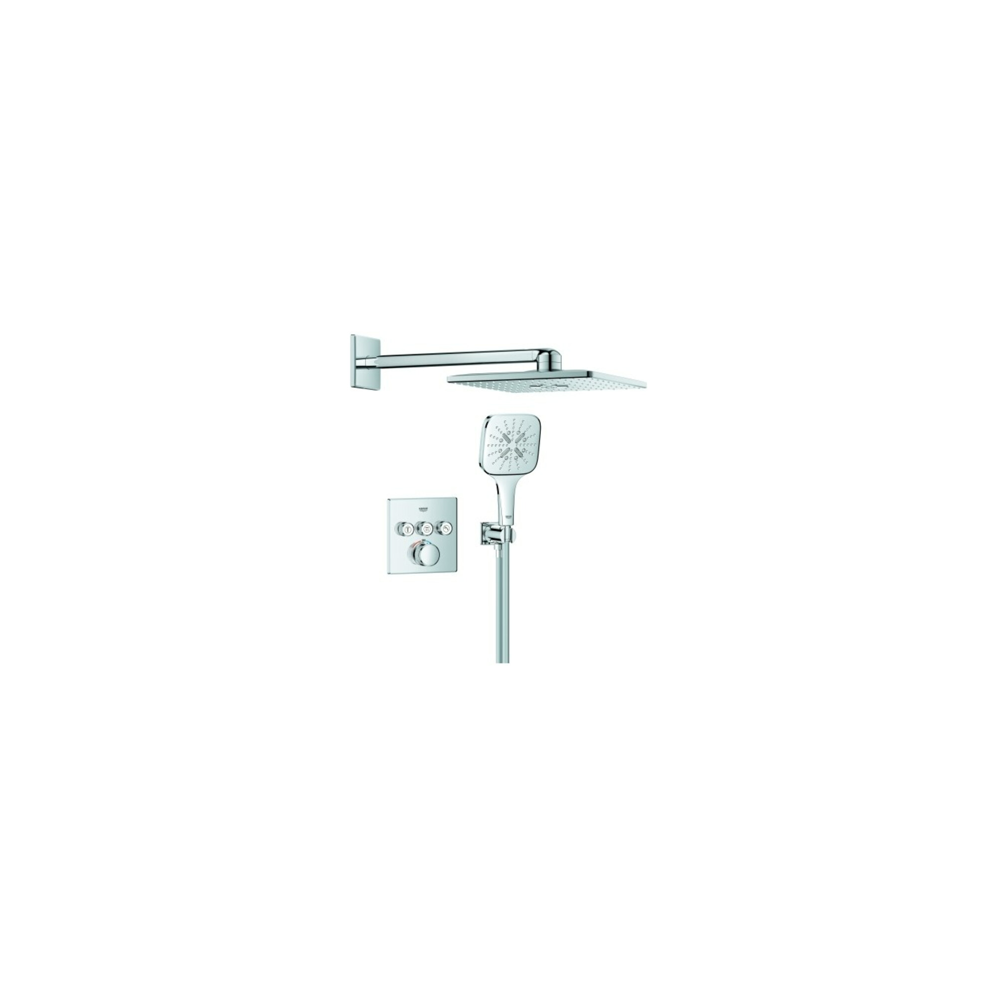 Grohe Unterputz-Duschsystem Grohtherm SC 103998 eckig 3 ASV für Duschrahmen Duo chrom